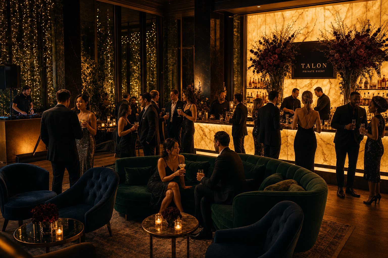 A private buyout evening inside The Living Room